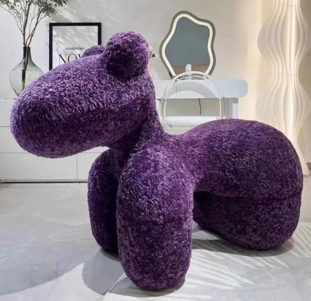 สตูล MY DOLLS HOUSE PONY FURRY 80 ซม. สีม่วง_5